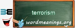 WordMeaning blackboard for terrorism